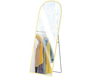 HOMCOM Full Length Mirror with Aluminium Alloy Frame Hanging or Leaning in Gold | Size: Large HOMCOM Gold Large
