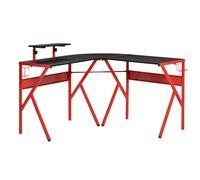 HOMCOM Corner Gaming Desk for Home Office w/Monitor Stand Cup Holder Headphone H