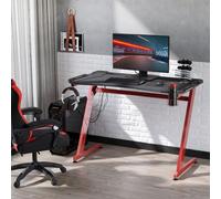 Homcom Gaming Desk With Gamepad Holder Cup Holder Headphone Hook 122Cm