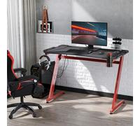 HOMCOM Gaming Desk with Gamepad Holder Cup Holder Headphone Hook 122cm