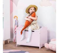 HOMCOM Girl's 40x60cm Kids Storage Box Bedroom Toy Chest Organiser in Pink | Size: 40x60 cm HOMCOM Pink 40x60 cm
