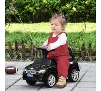 HOMCOM Girl's Ride on Sliding Car Baby Toddler Horn Music Working Lights Storage No Power in Black HOMCOM Black