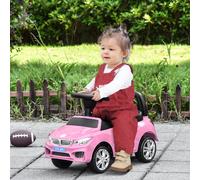 HOMCOM Girl's Ride on Sliding Car Baby Toddler Horn Music Working Lights Storage No Power in Pink HOMCOM Pink