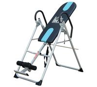 HOMCOM Gravity Inversion Table Foldable Therapy Bench Home Fitness Upside Down Stretching Home Gym Fitness Training Machine Black