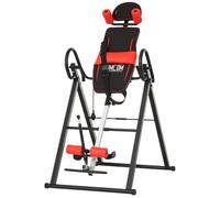HOMCOM Gravity Inversion Table w/Safety Belt Adjustable Hand Stand Red | Home Back Stretcher Machine, For Muscle Pain Relief