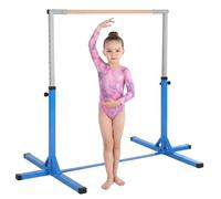 Homcom 92-150Hcm Adjustable Kids Gymnastics Bar W/ Steel Frame, Blue