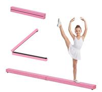 HOMCOM Gymnastics Folding Balance Beam Home Gym Training | Exercise, Sports