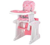 HOMCOM HDPE 3-in-1 Baby Booster High Chair Pink