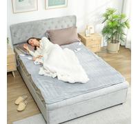 Homcom Heated Throw With Ultra Soft Velvet, Electric Blanket, Grey