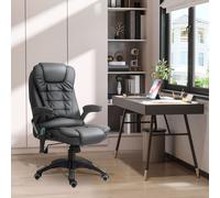 HOMCOM Heated Vibrating Massage Office Chair with Reclining Function in Black HOMCOM Black