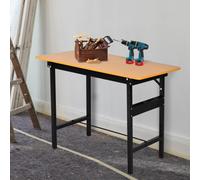 Homcom Heavy Duty Diy Metal Garage Workbench Storage Drawer Table Wood Surface