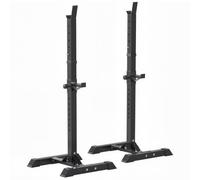 HOMCOM Heavy Duty Weight Stand Barbell Squat Stand Barbell Rack Spotter Gym Fitness Power Rack Holder