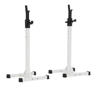 HOMCOM Heavy Duty Weight Stand Barbell Squat Stand Barbell Rack Spotter Gym Fitness Power Rack Holder - Black