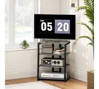 HOMCOM HiFi Rack Stand w/ 4-Tier Record Player Stand Dark Grey HOMCOM Dark Grey