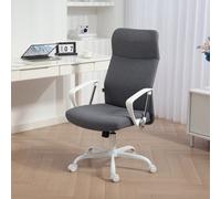 Homcom High Back Office Chair, Computer Desk Chair For Home, Grey