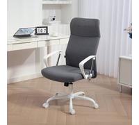 Homcom High Back Office Chair, Computer Desk Chair For Home, Grey Grey