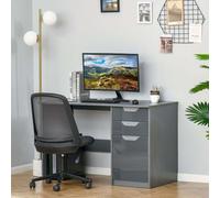 Homcom High Gloss Computer Desk with Drawers