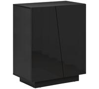 HOMCOM High Gloss Storage Cabinet for Bedroom Living Room Dining Room Black