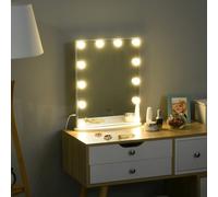 Homcom Hollywood Mirror With Lights For Makeup Dressing Table