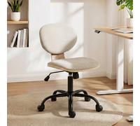 HOMCOM Home Office Desk Chair Height Adjustable, Light Grey