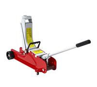 HOMCOM Hydraulic Low Profile Jack 8-38cm 2.5 Ton Racing Car Jack Kit, Red - Red - Steel - 56L x 20W x 38H cm