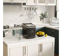 Ice Maker 12kg/24H Production with Scoop Basket for Home Office Black