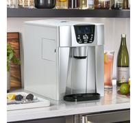 HOMCOM Ice Maker Machine And Water Dispenser No Plumbing Required Silver | TJ Hughes