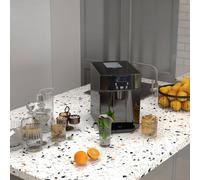 HOMCOM 3L Ice Maker Machine and Water Dispenser, 12kg in 24H, 2 Size Options 9 Ice Cubes Ready in 6-10 Mins Countertop Ice Machine for Home, Kitchen, Office, Bar, Black