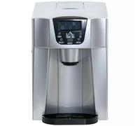 HOMCOM Ice Maker Machine and Water Dispenser No Plumbing Required Silver