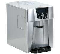 HOMCOM Ice Maker Machine and Water Dispenser No Plumbing Required Silver