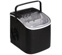 HOMCOM Ice Maker Machine Counter Top, 12Kg in 24 Hrs, 9 Cubes Ready in 6-12Mins, Portable Ice Cube Maker with Ice Scoop and Basket, Black