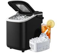 HOMCOM Countertop Ice Maker Machine Self-Cleaning 2 Sizes Black, Black