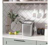 HOMCOM Ice Maker Machine Portable Counter Top Ice Cube Maker for Home Black