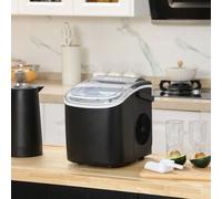 HOMCOM Ice Maker w/ Ice Scoop Basket 12Kg in 24 Hrs 9 Cubes Ready in 6-12Mins | TJ Hughes