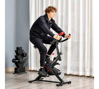 Homcom Indoor Exercise Bike With Adjustable Height, Resistance