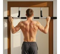 Steel Horizontal Home Door Frame Pull-Ups Bar Silver/Black - HOMCOM | TJ Hughes Black