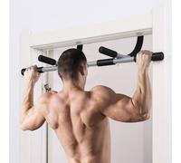 HOMCOM Indoor Fitness Door Horizontal Bar Pull-ups Home Gym Upper Body Workout in Black HOMCOM Black