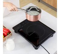 Homcom Induction Hob 2000W W/ 8 Power & Temperature Levels 4H Timer Child Lock