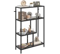 HOMCOM Industrial Bookshelf Bookcase w/Open Shelves for Study Charcoal Grey