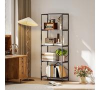 HOMCOM 5-Tier Bookshelf, Modern Bookcase, Display Shelving Unit in Grey HOMCOM Grey