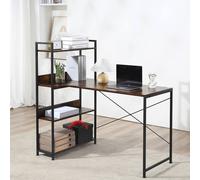 Zennor Altitude Shelf Desk - Black/Brown, Brown