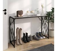HOMCOM Industrial Console Table Couch Tables with Metal Frame in Grey HOMCOM Grey