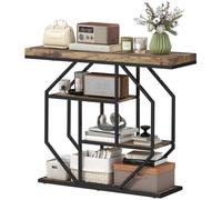 Homcom Industrial Console Table, Hallway Table With 4-Tier Shelves