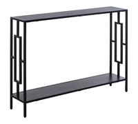 Homcom Industrial Console Table W/ Storage Shelf Black Metal Frame In Grey Grey