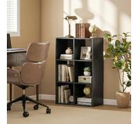 Homcom Industrial Storage Shelf, Bookcase, Bookshelf, Black Wood Effect