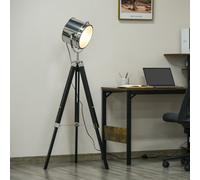 Homcom Industrial Style Adjustable Tripod Floor Lamp, Searchlight Reading Lamp