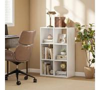 Homcom Industrial Style Storage Shelf, Bookcase, Bookshelf In White White