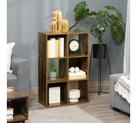 HOMCOM Industrial Style Storage Shelf, Bookcase, Freestanding Bookshelf in Brown HOMCOM Brown