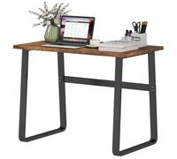 Homcom Industrial Writing Desk Laptop Table Home Office Study Workstation In Brown Brown