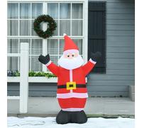 Bon Noel Inflatable 1.2m Tall Santa Claus Xmas Decoration with LED Lights, Red